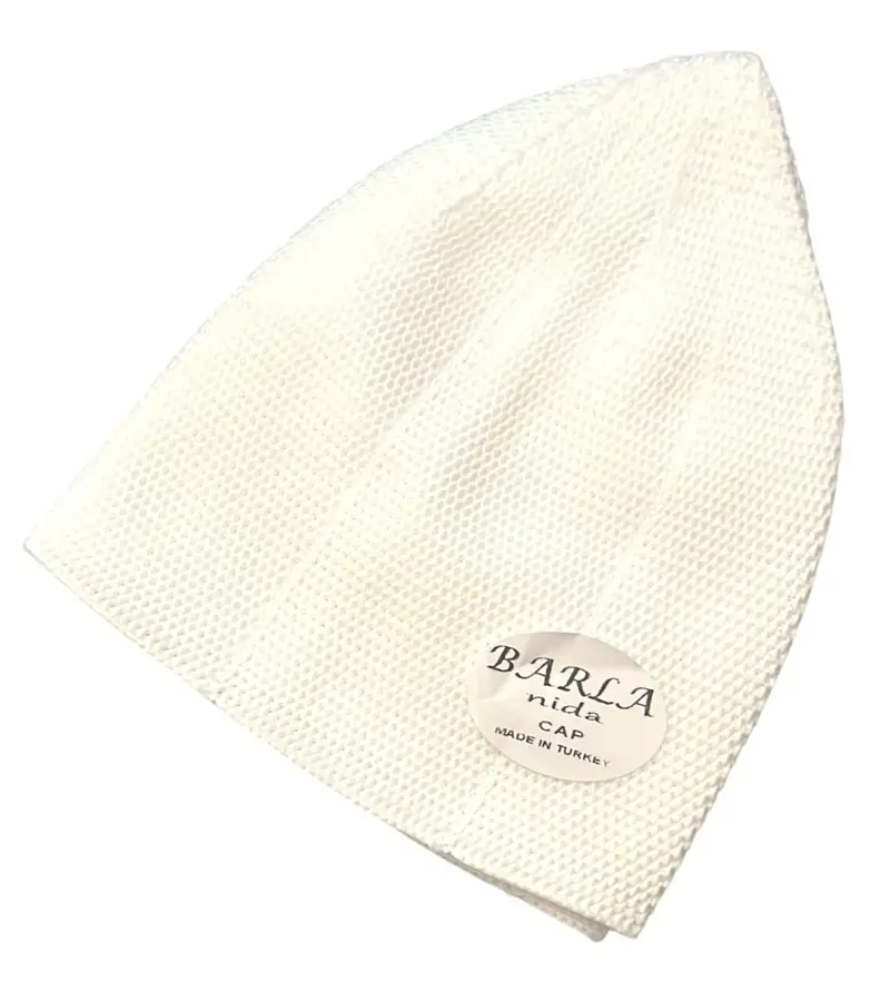 KNITTED PRAYER CAP (WHITE)