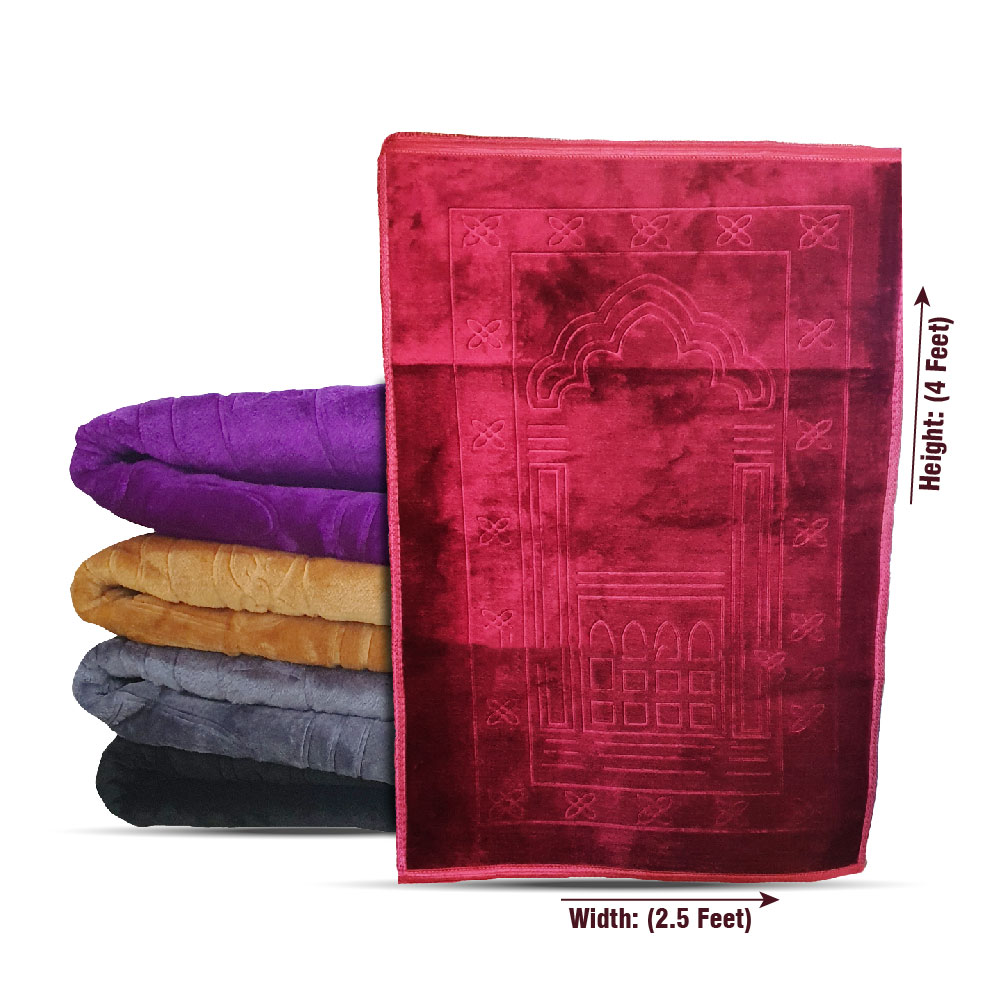 Padded Prayer Mat, Mixed Colours (80 × 120 cm) (Taj 11901-4MC) | جائے نماز، گدے دار (۸۰ × ۱۲۰ سینٹی میٹر)
