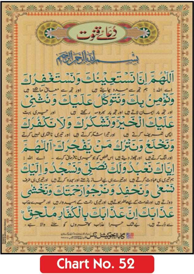 chart no 52 Dua-e-Qunoot